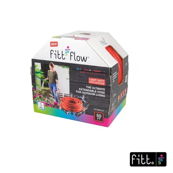 0.5 in. x 50 ft. All Purpose Red Thermoplastic Garden Hose,, Fitt, Mfr#: 7017576